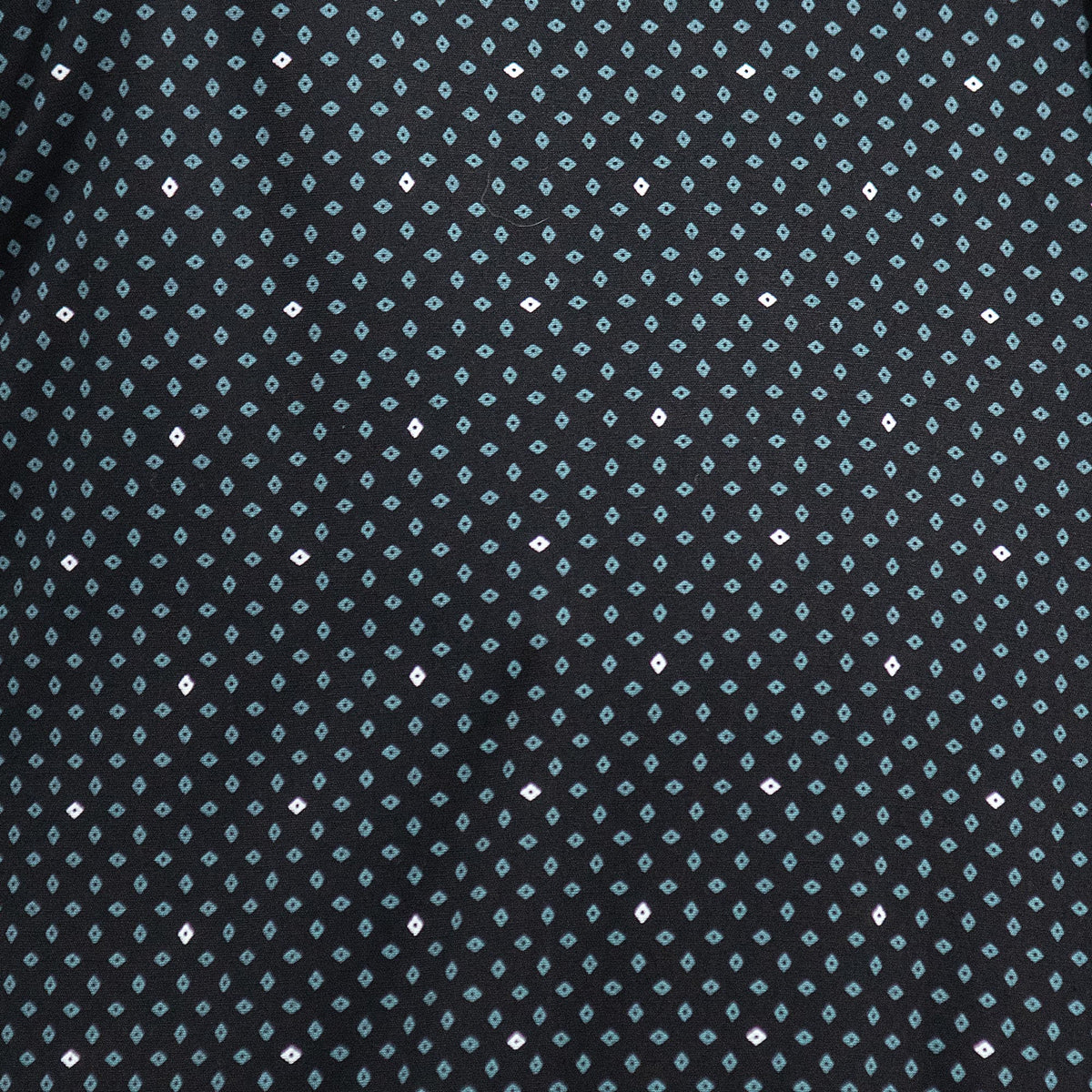 Camisa Estampada Negra Manga Larga 100% Algodón 2516090