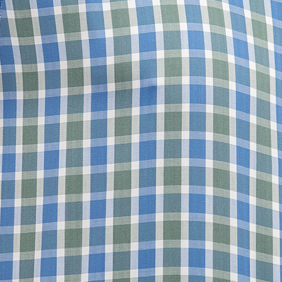 Camisa Azul de Cuadros Manga Corta 100% Algodón 2516134