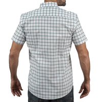Camisa Cuadros Blanca Manga Corta 100% Algodón 2516143 - dioromx