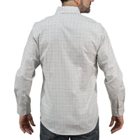 Camisa con Cuadros Blanca Manga Larga 100% Algodón 2601003 - dioromx