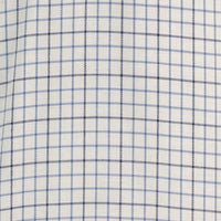 Camisa con Cuadros Blanca Manga Larga 100% Algodón 2601003 - dioromx