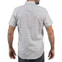 Camisa de Cuadros Blanca Manga Corta 100% Algodón 2601004 - dioromx