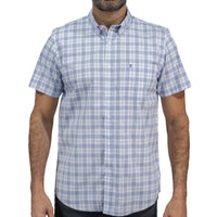 Camisa de Cuadros Azul Manga Corta 100% Algodón 2602012 - dioromx