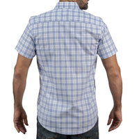 Camisa de Cuadros Azul Manga Corta 100% Algodón 2602012 - dioromx