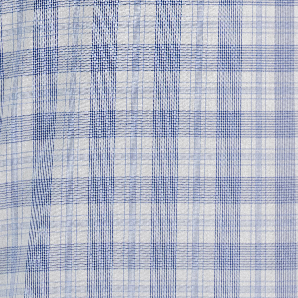 Camisa de Cuadros Azul Manga Corta 100% Algodón 2602012 - dioromx