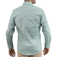 Camisa Verde Lisa Manga Larga 100% Algodón 2603013