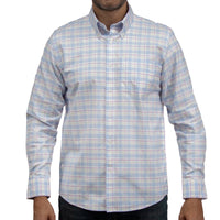 Camisa Cuadros Azul Manga Larga 100% Algodón 2603014