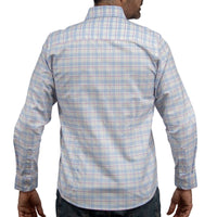 Camisa Cuadros Azul Manga Larga 100% Algodón 2603014