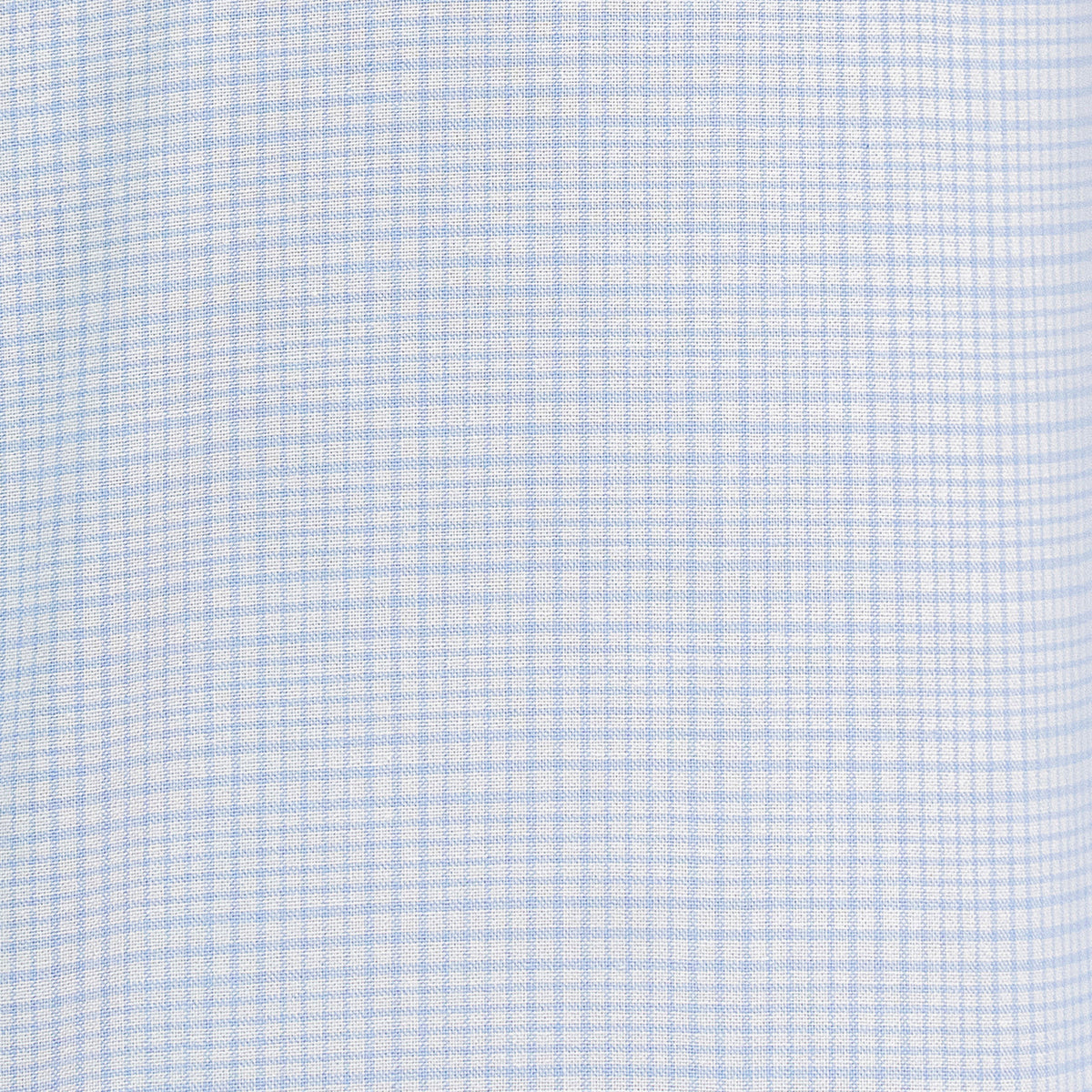 Camisa Cuadros Azul Manga Larga 100% Algodón 2603015