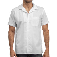 Camisa Blanca Lisa Manga Corta 100% Algodón 2603020