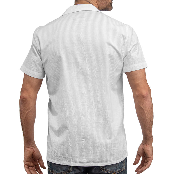 Camisa Blanca Lisa Manga Corta 100% Algodón 2603020