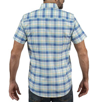 Camisa Azul Cuadros Manga Corta 100% Algodón 2603024