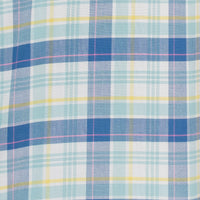 Camisa Azul Cuadros Manga Corta 100% Algodón 2603024