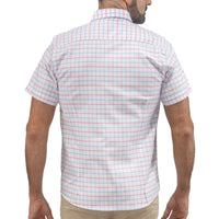 Camisa Cuadros Blanca Manga Corta 100% Algodón 2603025