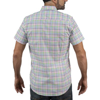 Camisa Multicolor Cuadros Manga Corta 100% Algodón 2603026