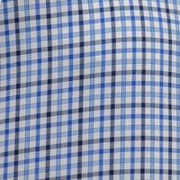 Camisa de Cuadros Azul Manga Corta 100% Algodón Talla Extra 2603027