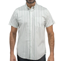 Camisa Rayas Blanca Manga Corta 100% Algodón 2603029