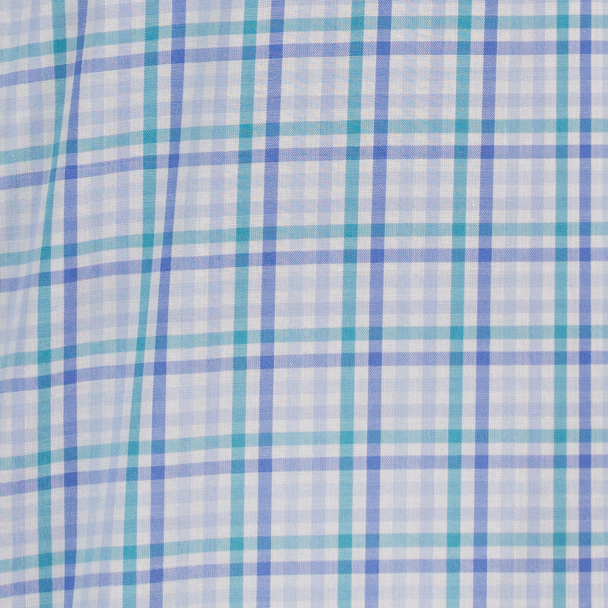 Camisa Cuadros Azul Manga Larga 100% Algodón 2604032 - dioromx