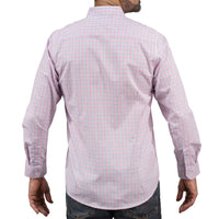 Camisa Cuadros Rosa Manga Larga 100% Algodón 2604035 - dioromx