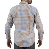 Camisa Cuadros Café Manga Larga 100% Algodón 2604037 - dioromx