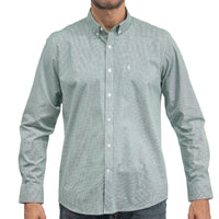 Camisa Cuadros Verde Manga Larga 100% Algodón 2604039