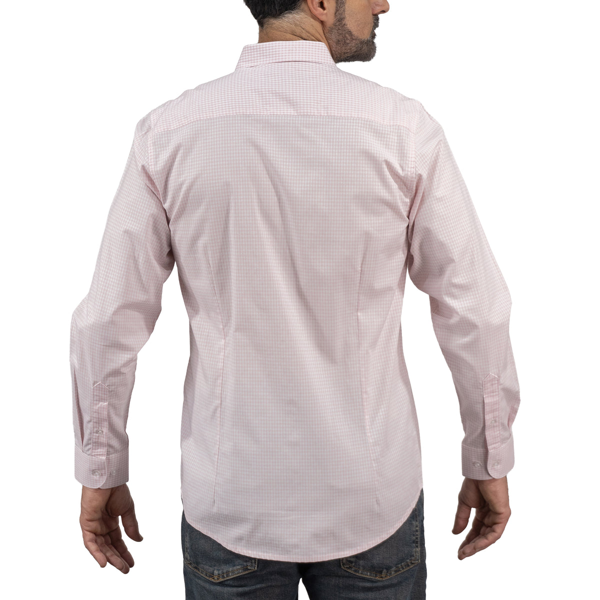 Camisa Cuadros Rosa Manga Larga 100% Algodón 2604040 - dioromx