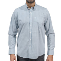 Camisa Cuadros Azul Manga Larga 100% Algodón 2604041 - dioromx