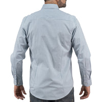Camisa Cuadros Azul Manga Larga 100% Algodón 2604041 - dioromx
