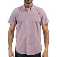 Camisa Roja Cuadros Manga Corta 100% Algodón 2604048 - dioromx