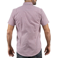 Camisa Roja Cuadros Manga Corta 100% Algodón 2604048 - dioromx