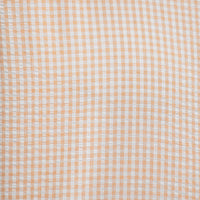 Camisa Cuadros Naranja Manga Corta 100% Algodón 2604051