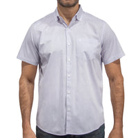 Camisa Morada Lisa Manga Corta 100% Algodón 2604053