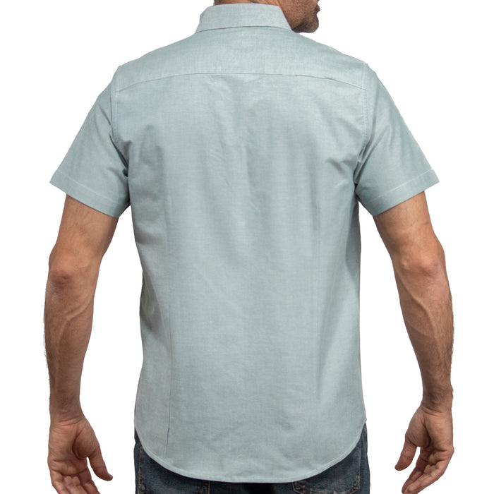 Camisa Verde Lisa Manga Corta 100% Algodón 2604055