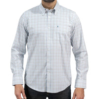 Camisa Cuadros Blanca Manga Larga 100% Algodón 2605059