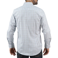 Camisa Cuadros Blanca Manga Larga 100% Algodón 2605059