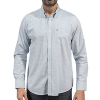 Camisa Cuadros Blanca Manga Larga 100% Algodón 2605060