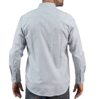 Camisa Cuadros Blanca Manga Larga 100% Algodón 2605060