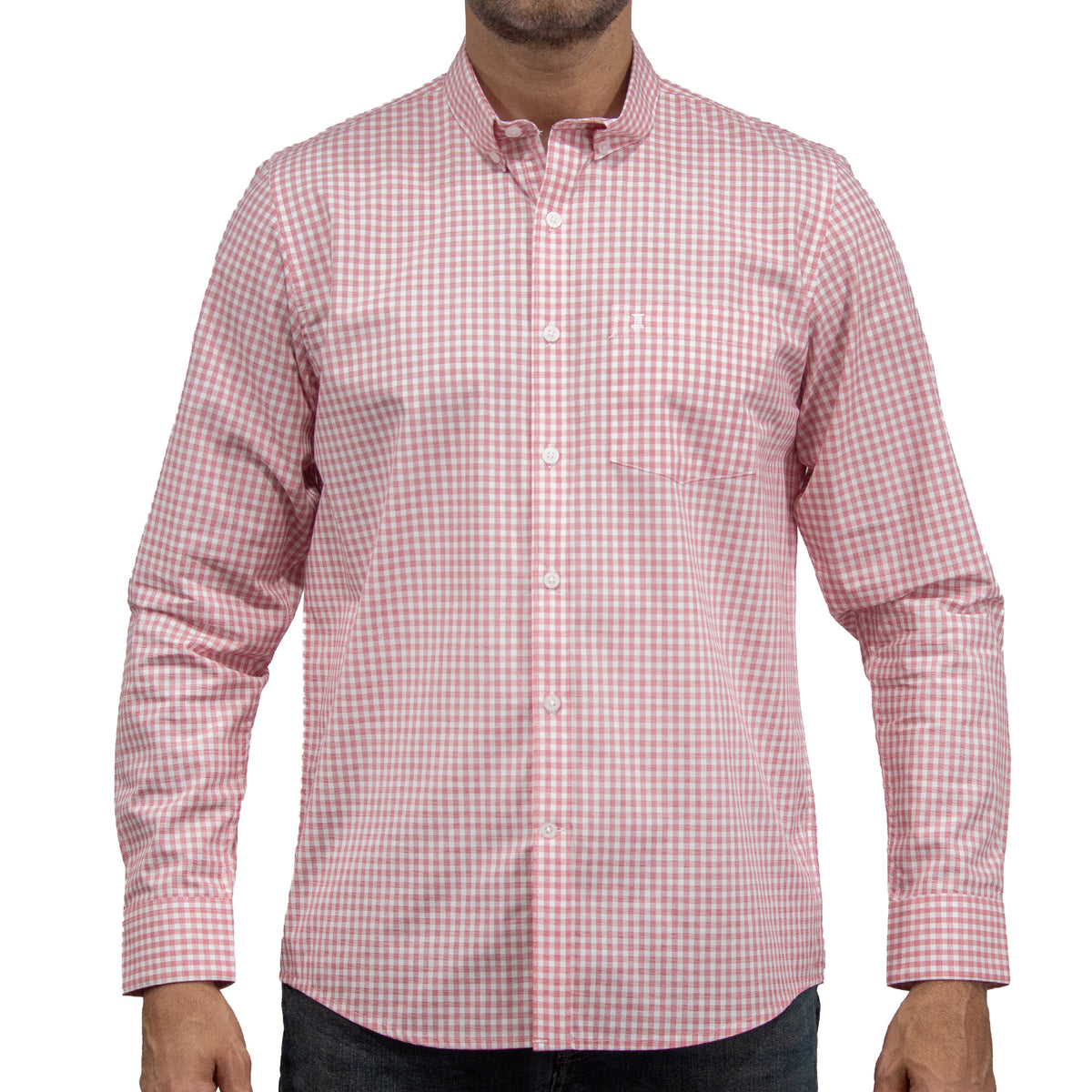 Camisa Cuadros Roja Manga Larga 100% Algodón 2605061