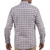 Camisa Cuadros Blanca Manga Larga 100% Algodón 2605062