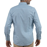 Camisa Cuadros Azul Manga Larga 100% Algodón 2605064