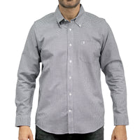 Camisa Cuadros Negra Manga Larga 100% Algodón 2605067