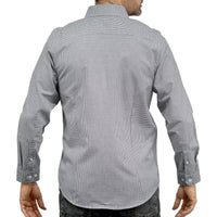 Camisa Cuadros Negra Manga Larga 100% Algodón 2605067
