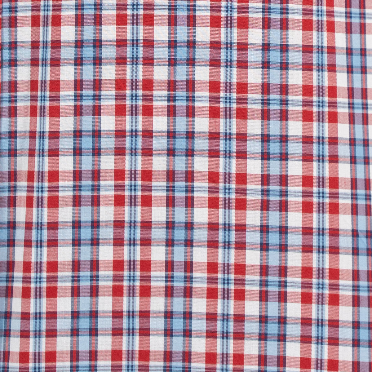 Camisa Cuadros Roja Manga Larga 100% Algodón 2605068