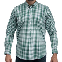Camisa Cuadros Verde Manga Larga 100% Algodón 2605072