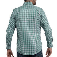Camisa Cuadros Verde Manga Larga 100% Algodón 2605072