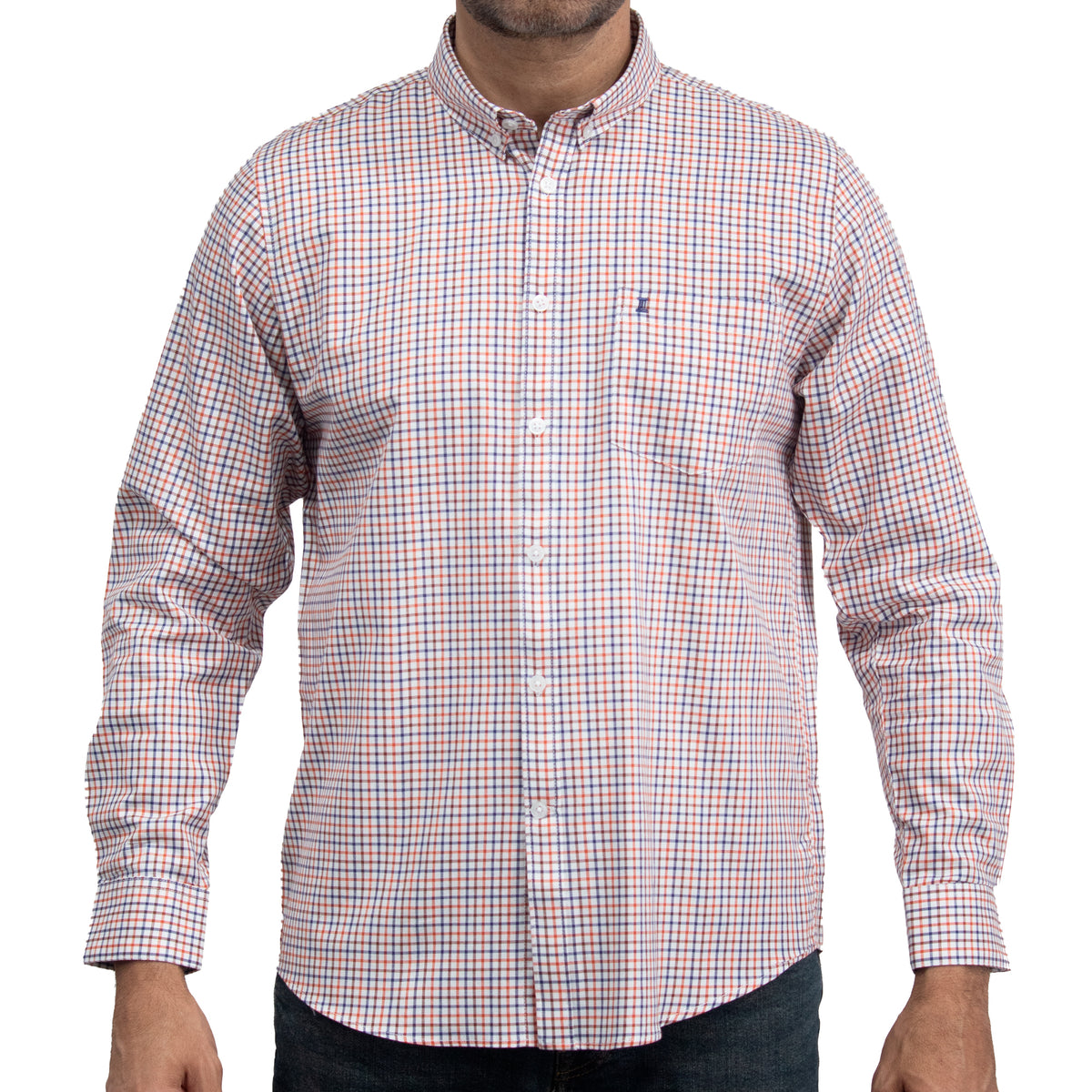 Camisa Cuadros Multicolor Manga Larga 100% Algodón 2605073