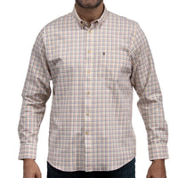 Camisa Cuadros Multicolor Manga Larga 100% Algodón 2605074