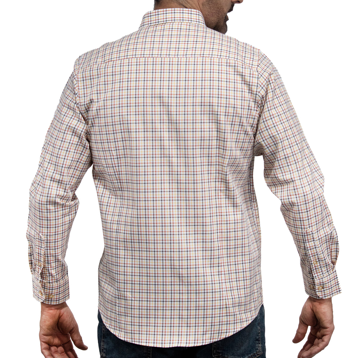 Camisa Cuadros Multicolor Manga Larga 100% Algodón 2605074