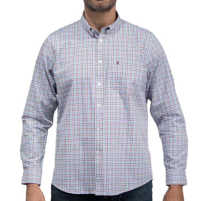 Camisa Cuadros Multicolor Manga Larga 100% Algodón 2605075