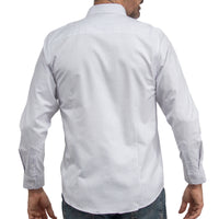 Camisa Rayas Blanca Manga Larga 100% Algodón 2605080